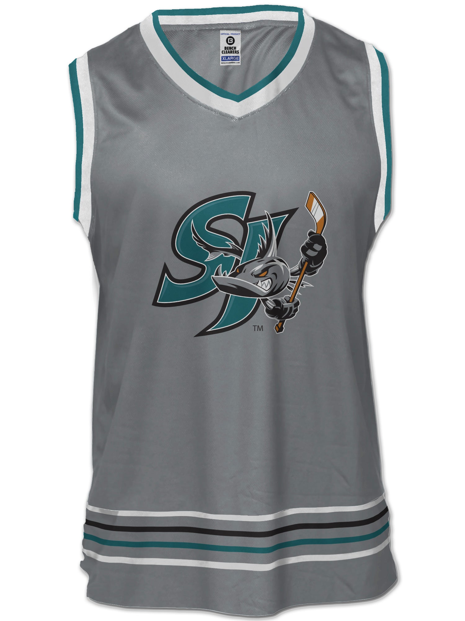 Bench Clearers Tank Top Hockey Jersey San Jose Barracuda