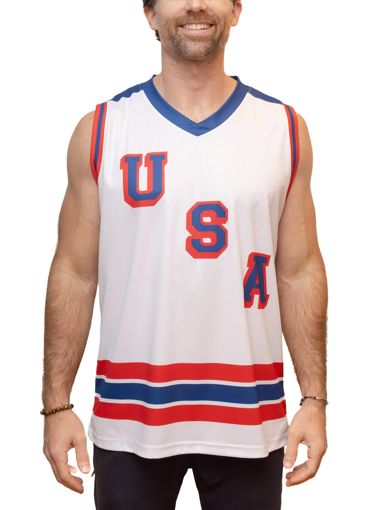 Team USA Letter Hockey Tank – Bench Clearers