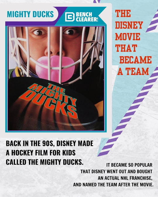 Mighty Ducks story slide 1: the Disney movie that became a team - in the 90s Disney made a hockey film for kids, then bought an actual NHL franchise and named it after the movie. — photo 1 of 12