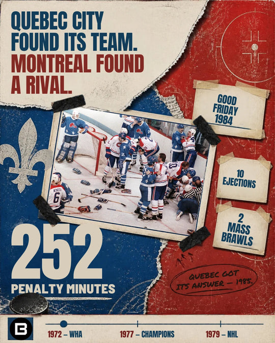 The Quebec Nordiques and Montreal Canadiens Battle of Quebec rivalry, including the 1984 Good Friday Massacre — photo 3 of 16