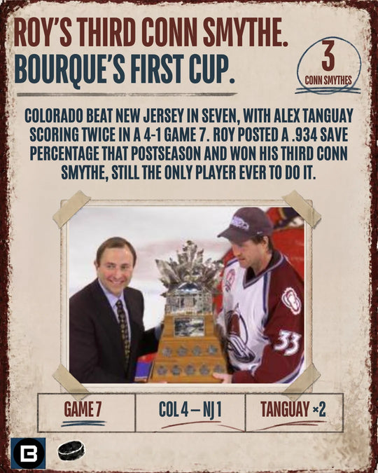 2001 Stanley Cup: Patrick Roy's third Conn Smythe and Ray Bourque's first Cup with the Colorado Avalanche — photo 11 of 16