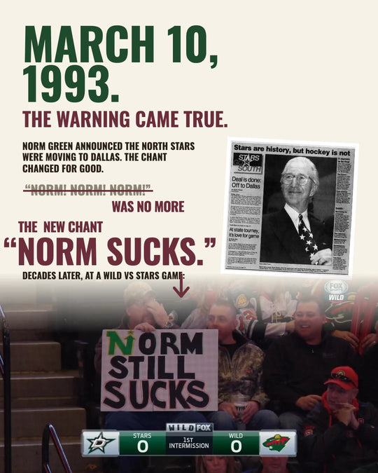 March 10, 1993: Norm Green announced the North Stars were moving to Dallas and the chant became Norm sucks — photo 6 of 13