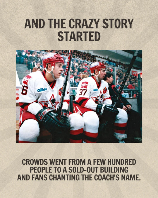 Russian Penguins story slide 6: players on the bench in front of a sold-out crowd chanting the coach's name. — photo 6 of 11