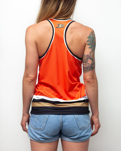 Anaheim Ducks Retro Alternate Hockey Tank - S / Black / Polyester