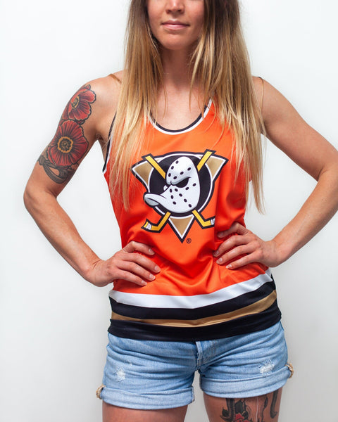 Anaheim Ducks Retro Alternate Hockey Tank - S / Black / Polyester