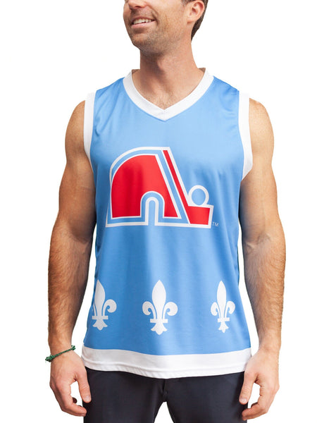 Bench Clearers Quebec Nordiques Retro Alternate Women's Racerback Hockey Tank - XS / Light Blue / Polyester
