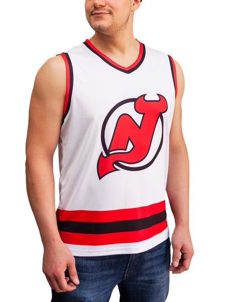 Bench Clearers New Jersey Devils Away Hockey Tank - S / White / Polyester