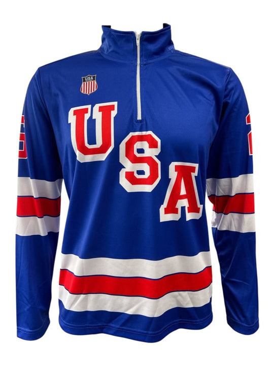 USA Hockey Shield 2026 Replica 1/4 Zip Pullover - Blue