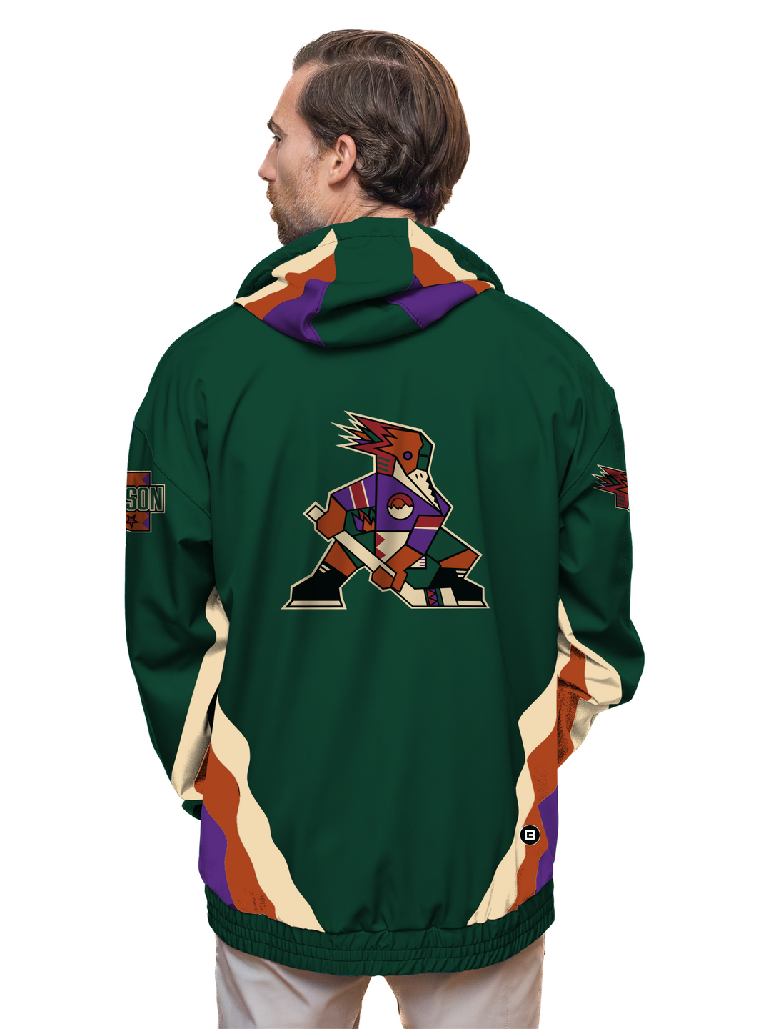 Bench Clearers Tucson Roadrunners 2026 "Kachina" Alternate Hockey Windbreaker - BACK