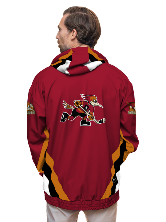 Bench Clearers Tucson Roadrunners 2026 Hockey Windbreaker - 3D BACK