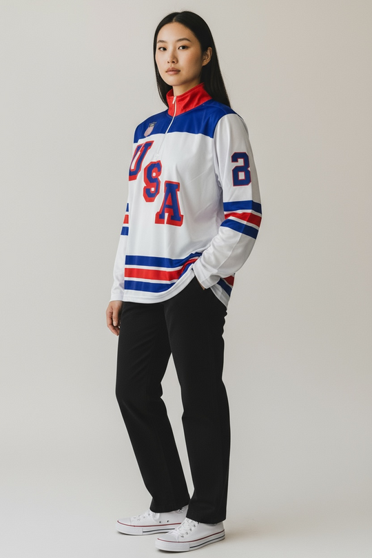 USA Hockey Shield 2026 Replica 1/4 Zip Pullover - White