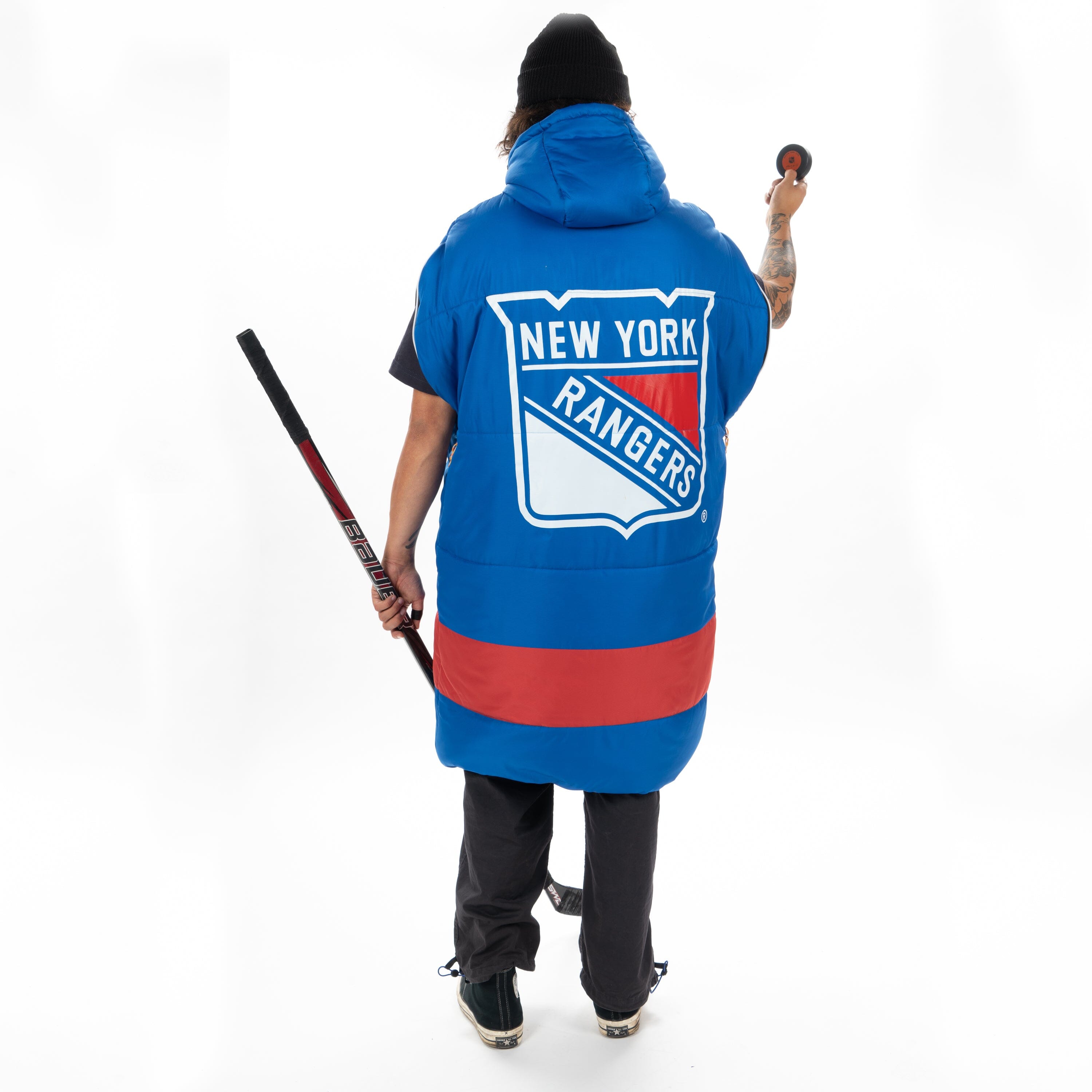 New York Rangers Hockey Napsack Hockey Napsack BenchClearers OneSize Blue Nylon
