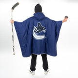 Vancouver Canucks Hockey Poncho Hockey Poncho BenchClearers OneSize Blue Nylon