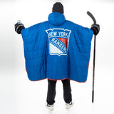 New York Rangers Hockey Poncho Hockey Poncho BenchClearers OneSize Blue Nylon