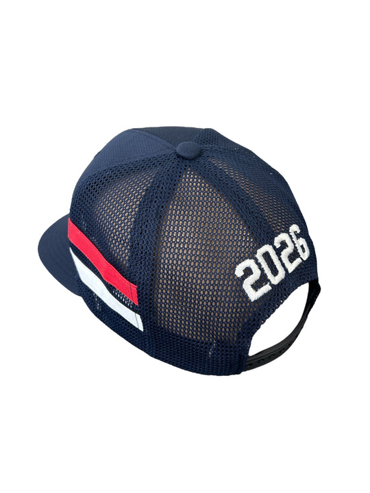USA Hockey Official Licensed 2026 Winter Games Flat Brim Navy Hat