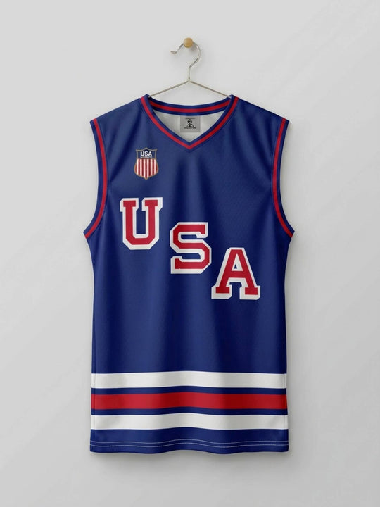 USA Hockey Nations 2026 Navy Hockey Tank - HANGER | BenchClearers Hockey Apparel