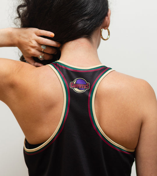 Racerback design for maximum style and comfort.