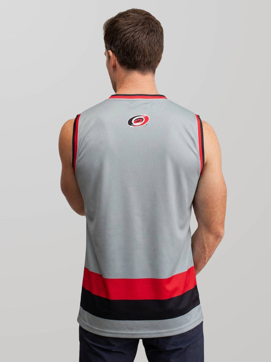 Bench Clearers Carolina Hurricanes Championship 2026 Alternate Hockey Tank - MODEL BACK
