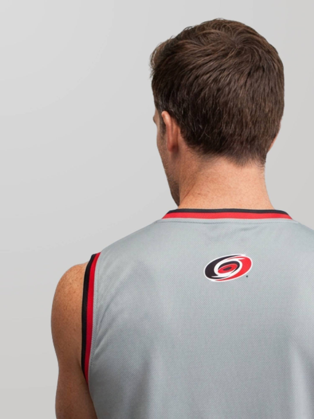 Bench Clearers Carolina Hurricanes Championship 2026 Alternate Hockey Tank - MODEL BACK CLOSE
