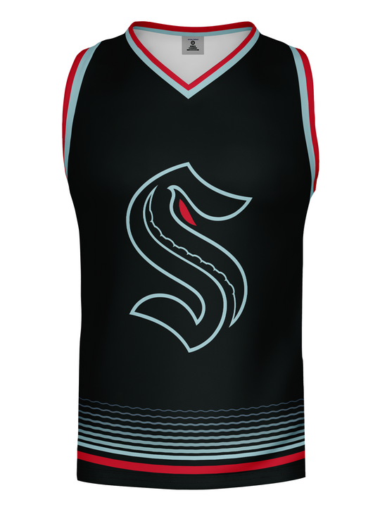 Bench Clearers Seattle Kraken Abyss Alternate Hockey Tank - 3D FRONT