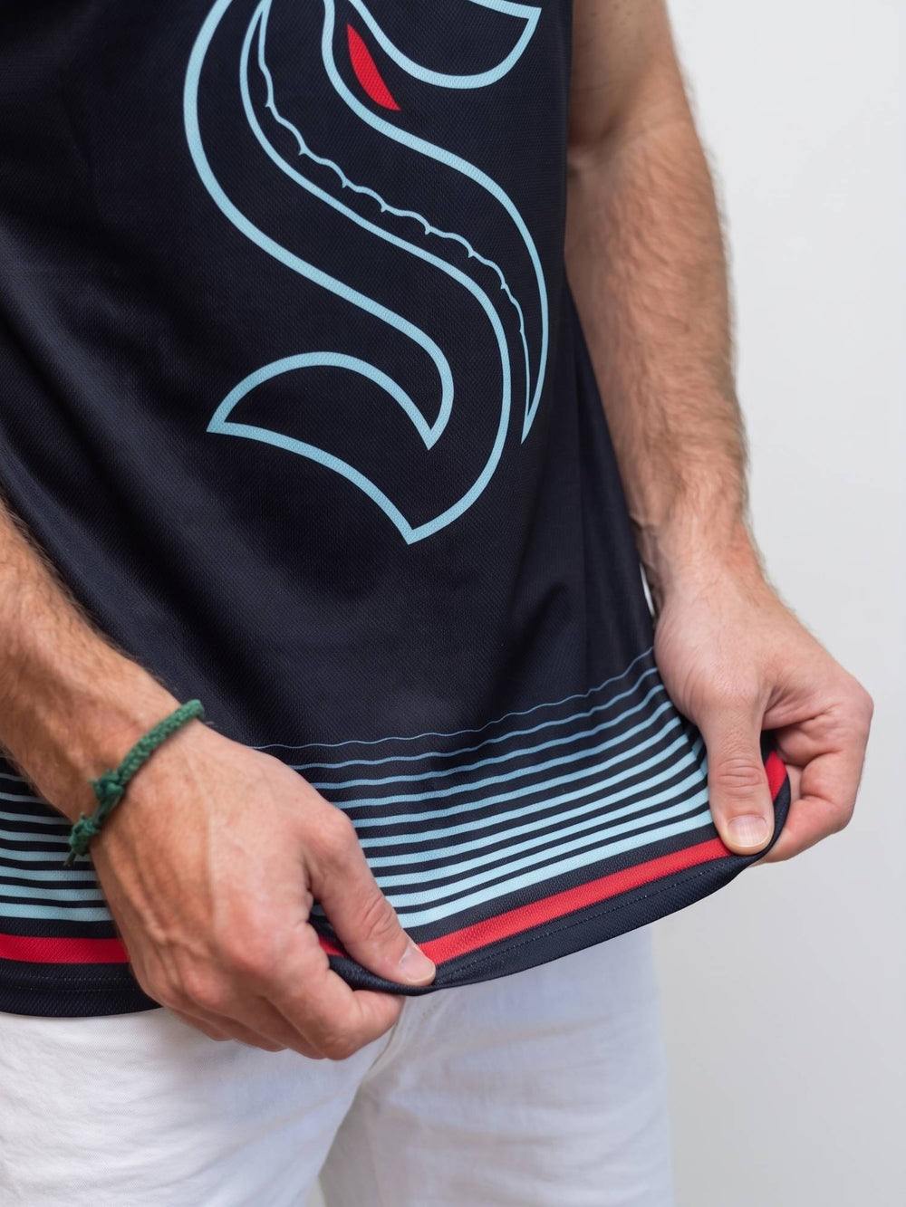 Bench Clearers Seattle Kraken Abyss Alternate Hockey Tank - MODEL STRETCH