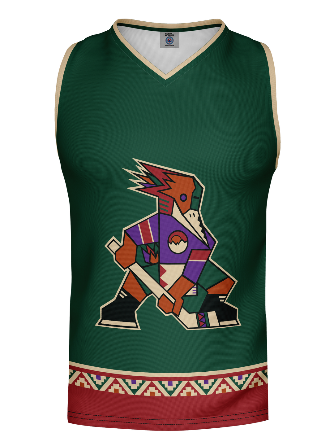 Bench Clearers Tucson Roadrunners 2026 "Kachina" Alternate Hockey Tank - 3D FRONT