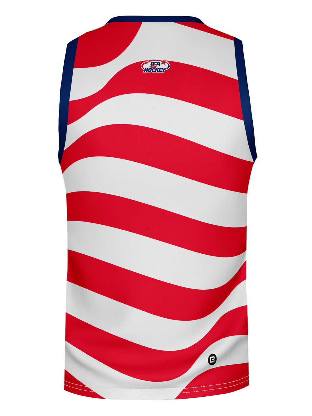 Bench Clearers USA Hockey American Flag Hockey Tank - 3D BACK