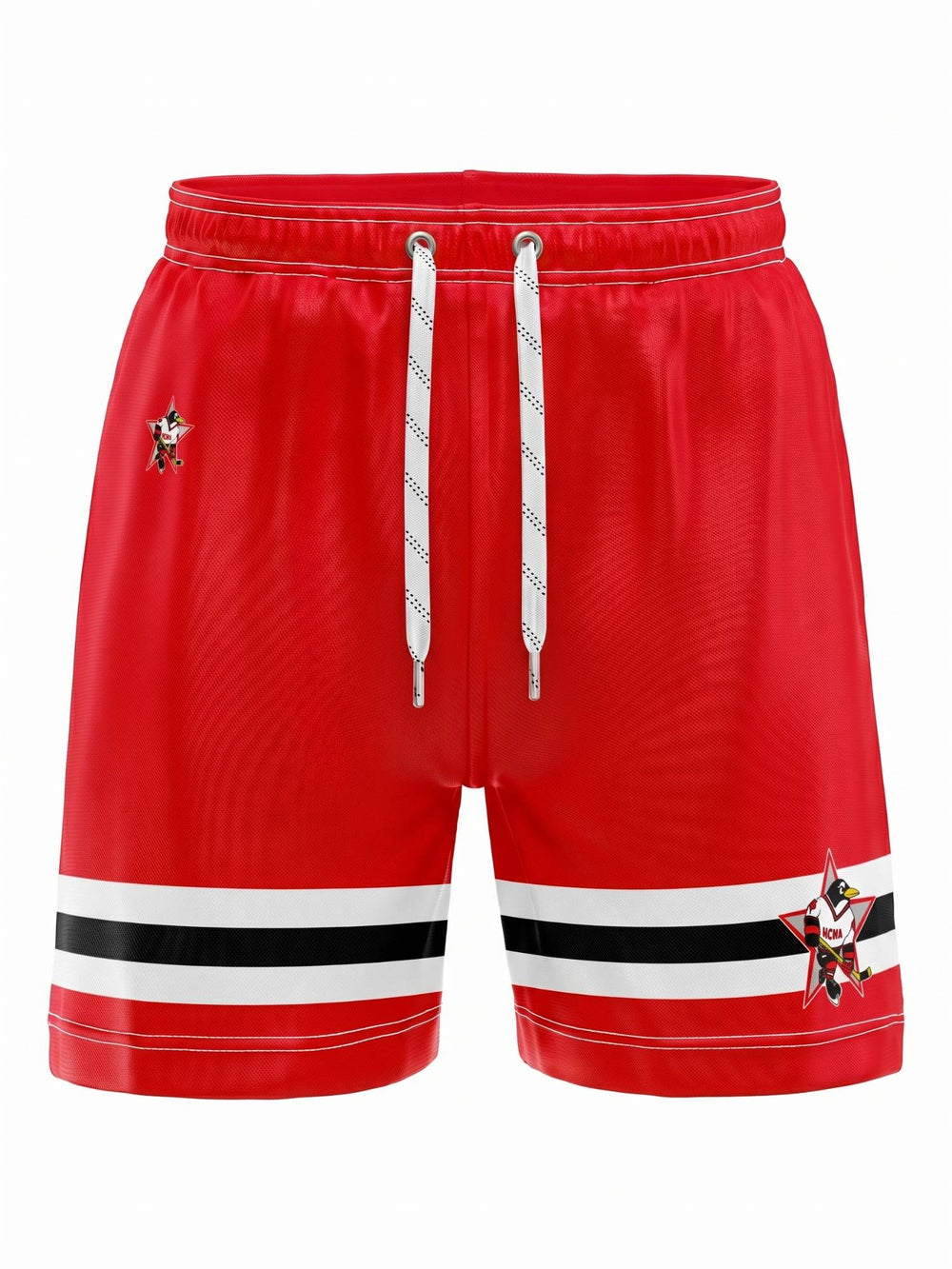 Bench Clearers Russian Penguins Hockey Shorts - 3D FRONT
