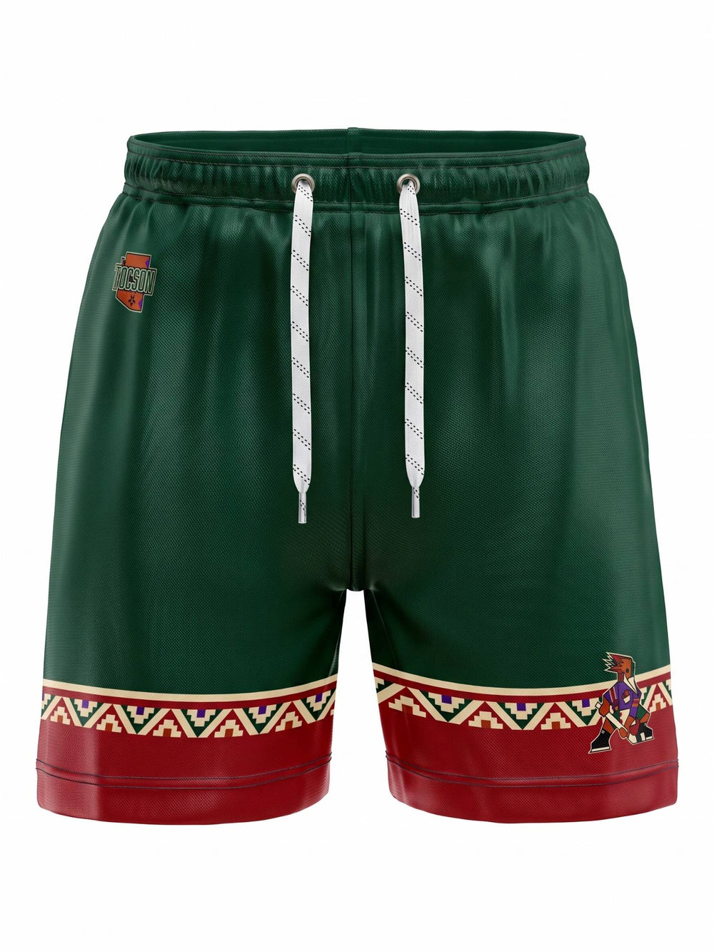  Bench Clearers Tucson Roadrunners 2026 "Kachina" Alternate Hockey Shorts - 3D FRONT