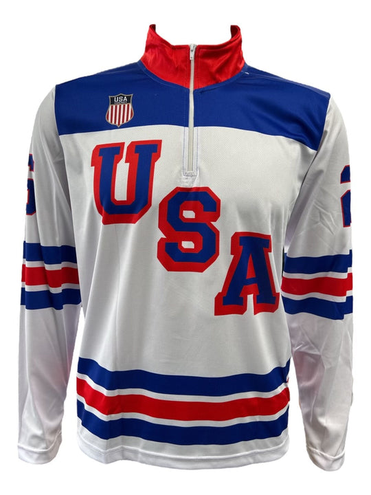 USA Hockey Shield 2026 Replica 1/4 Zip Pullover - White