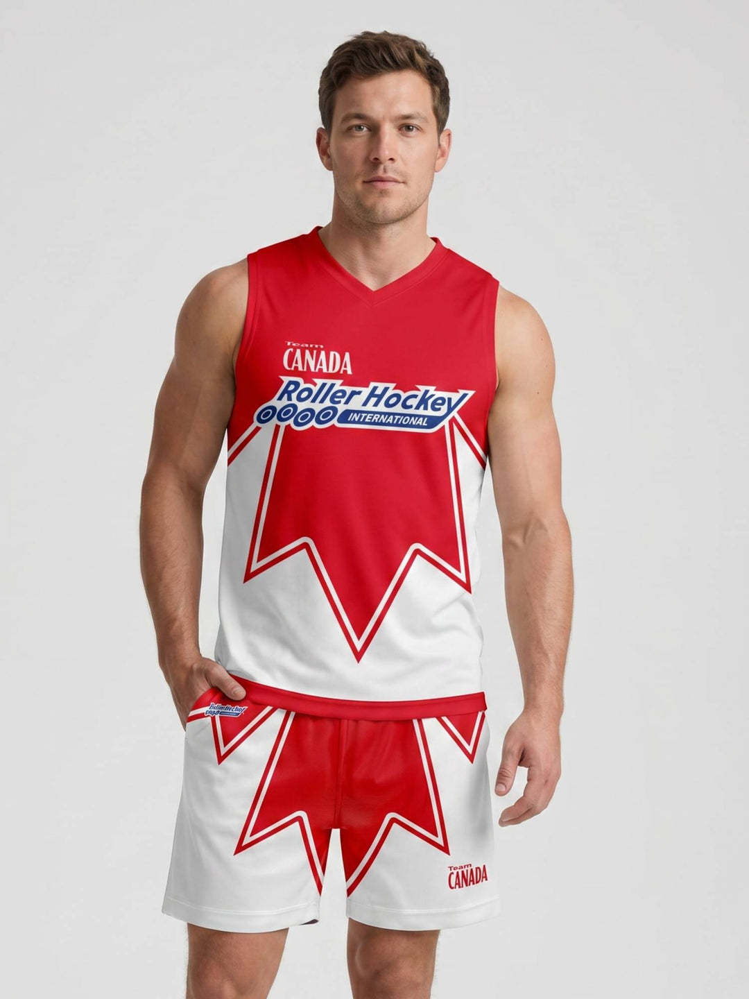 RHI Team Canada World Collection Hockey Shorts - ON-MODEL FULL KIT