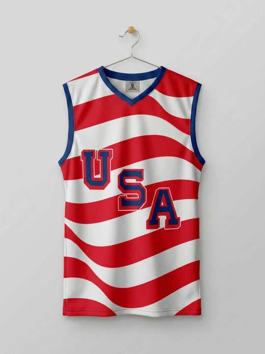 Bench Clearers USA Hockey American Flag Hockey Tank - HANGING