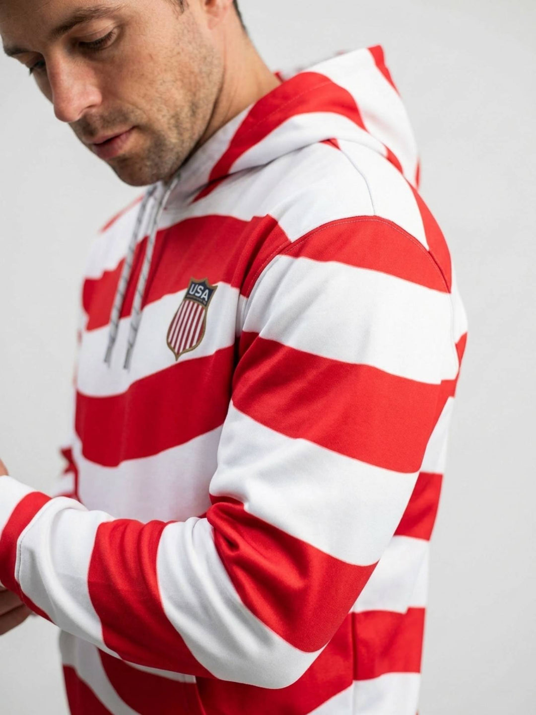 Bench Clearers USA Hockey American Flag Hockey Hoodie - SIDE