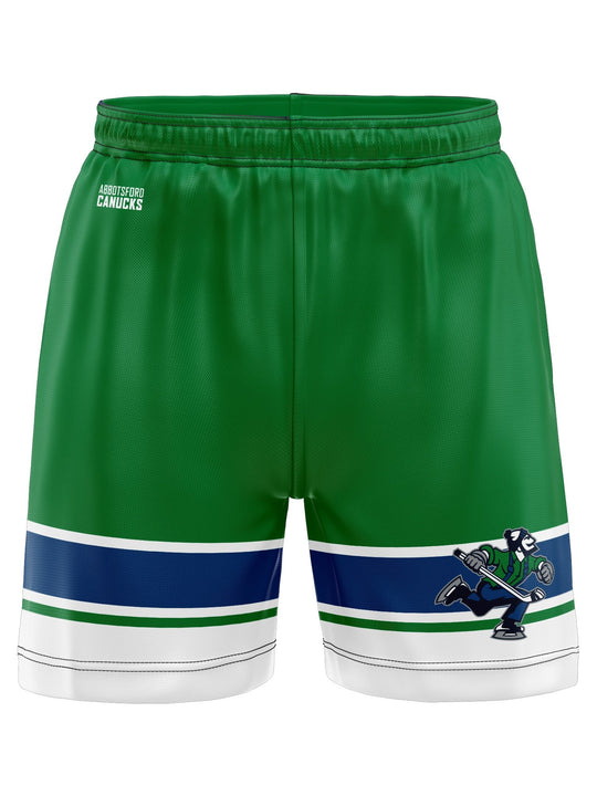 Abbotsford Canucks Hockey Shorts - FRONT | BenchClearers Hockey Apparel