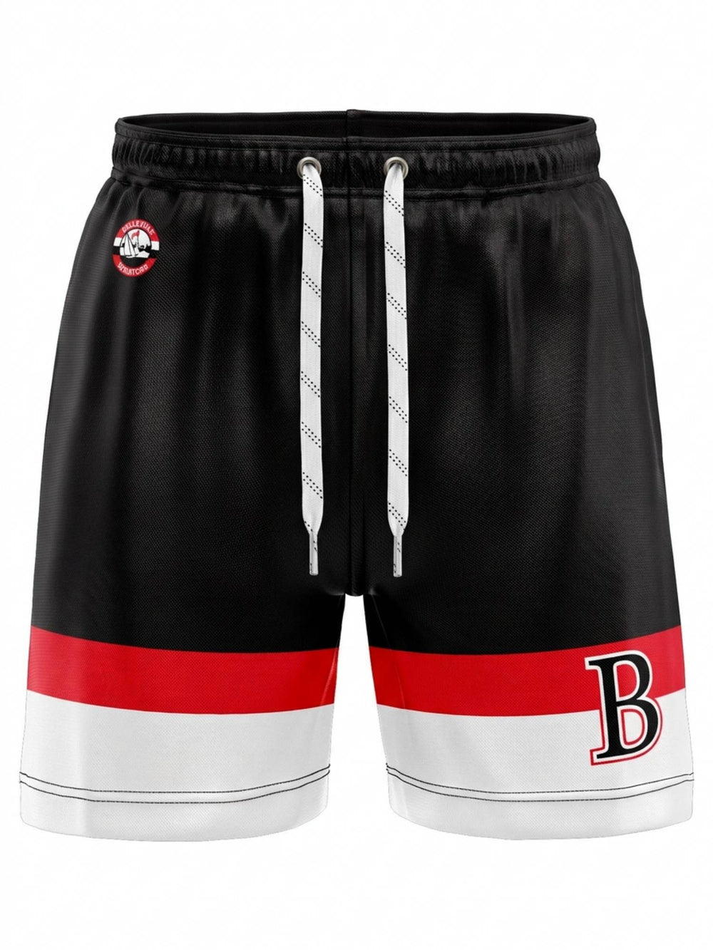 Bench Clearers Belleville Senators Hockey Shorts - 3D FRONT