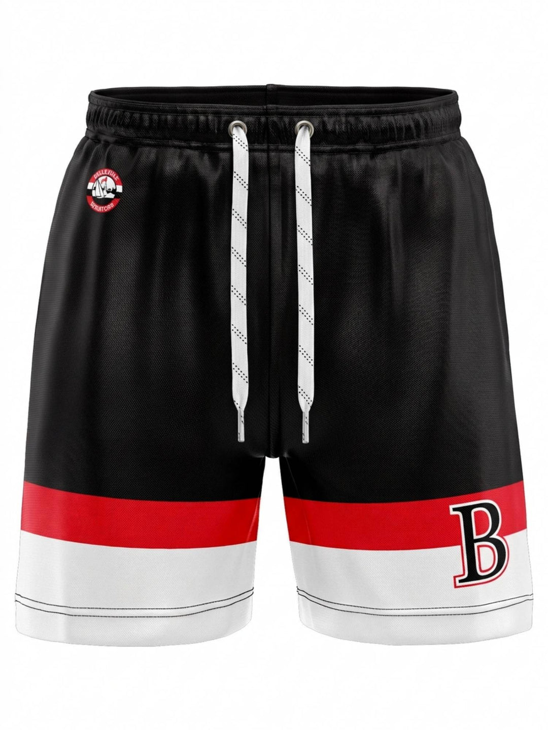 Bench Clearers Belleville Senators Hockey Shorts - 3D FRONT