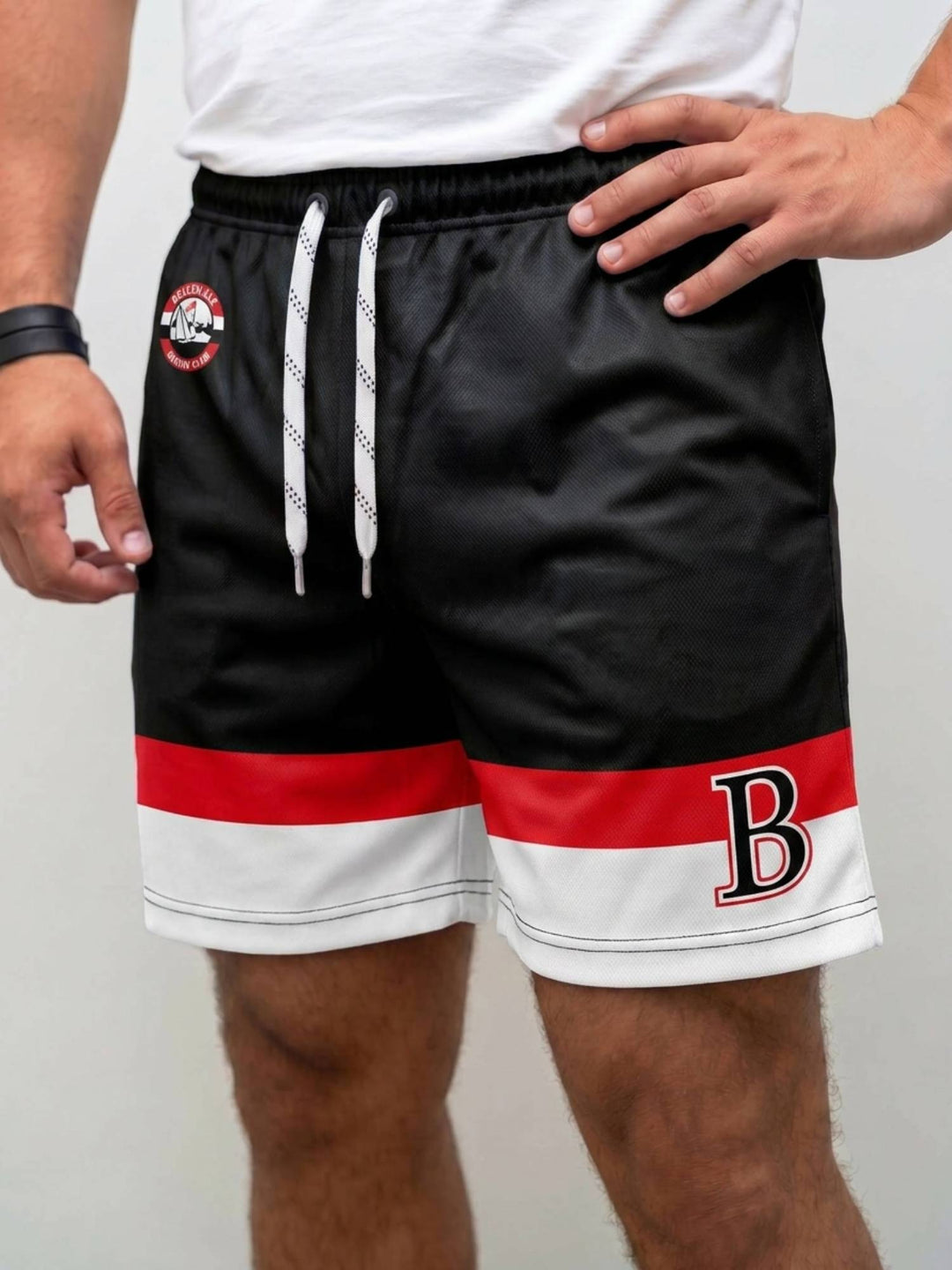 Bench Clearers Belleville Senators Hockey Shorts - MODEL FRONT
