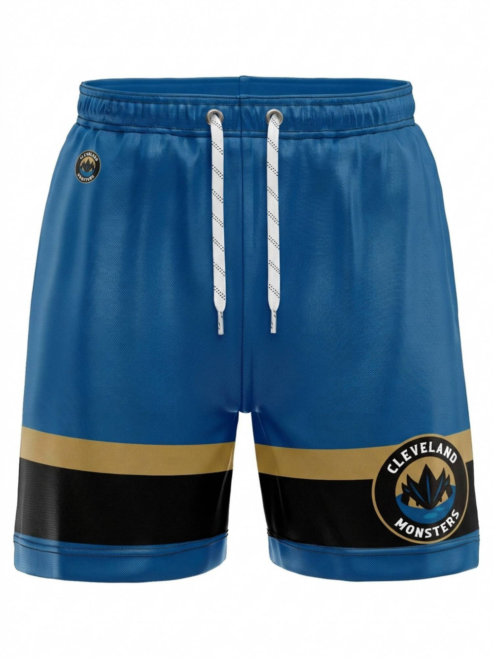  Bench Clearers Cleveland Monsters 2023 Hockey Shorts - 3D FRONT