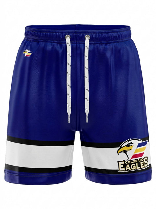 Bench Clearers Colorado Eagles Hockey Shorts - 3D FRONT