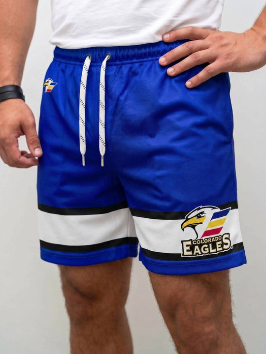 Bench Clearers Colorado Eagles Hockey Shorts - MODEL FRONT