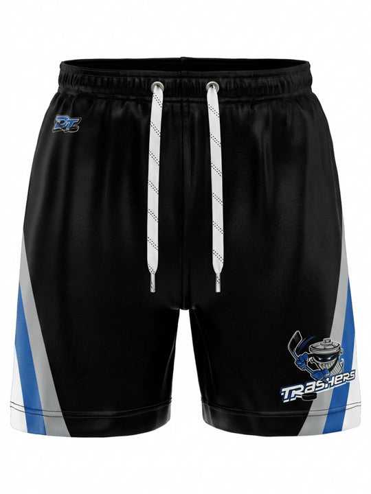  Bench Clearers Danbury Trashers Hockey Shorts - 3D FRONT