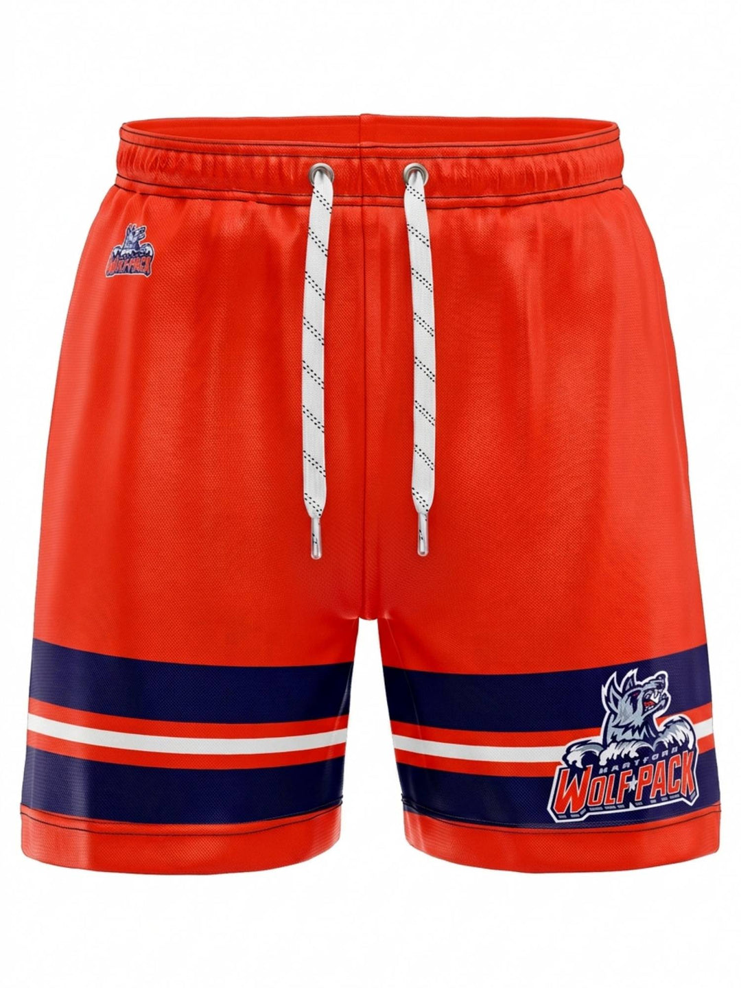  Bench Clearers Hartford Wolf Pack Hockey Shorts - 3D FRONT