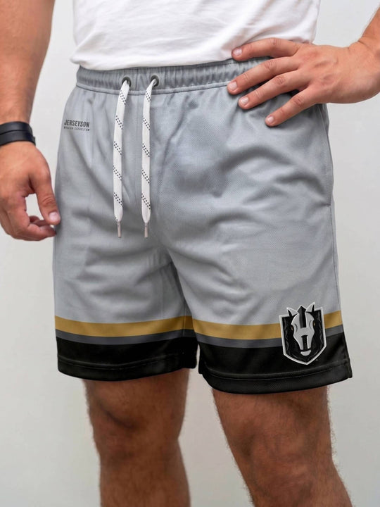  Bench Clearers Henderson Silver Knights Hockey Shorts - MODEL FRONT