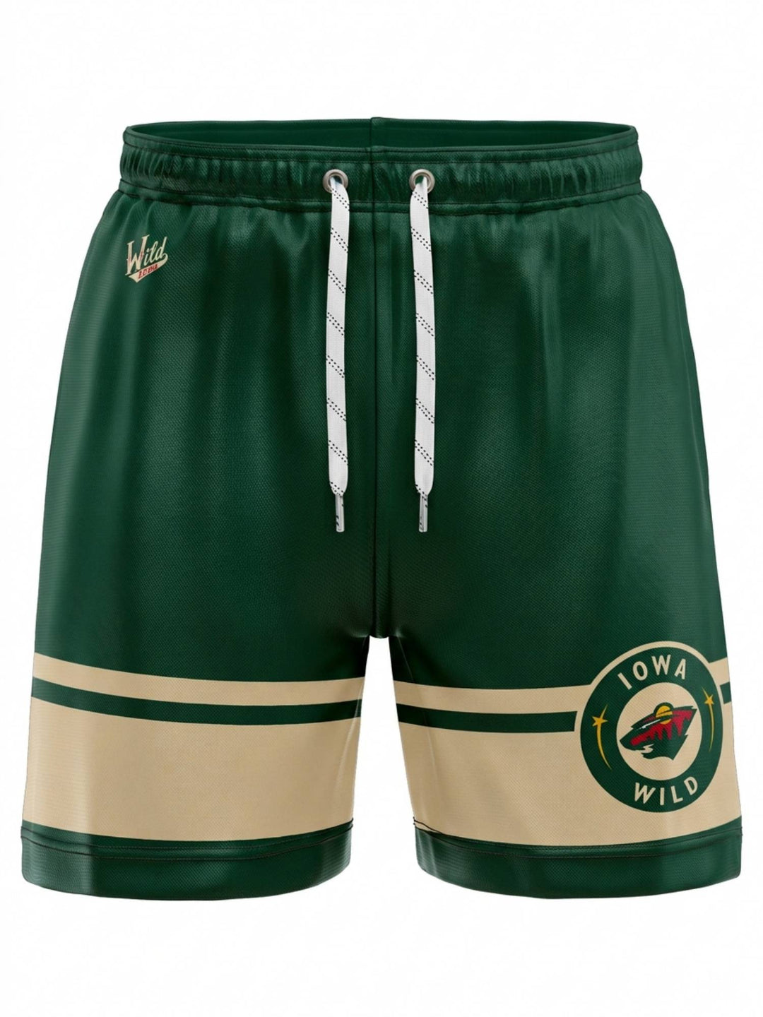  Bench Clearers Iowa Wild Hockey Shorts - 3D FRONT