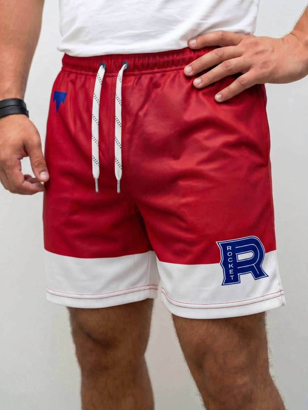  Bench Clearers Laval Rocket Hockey Shorts - MODEL FRONT