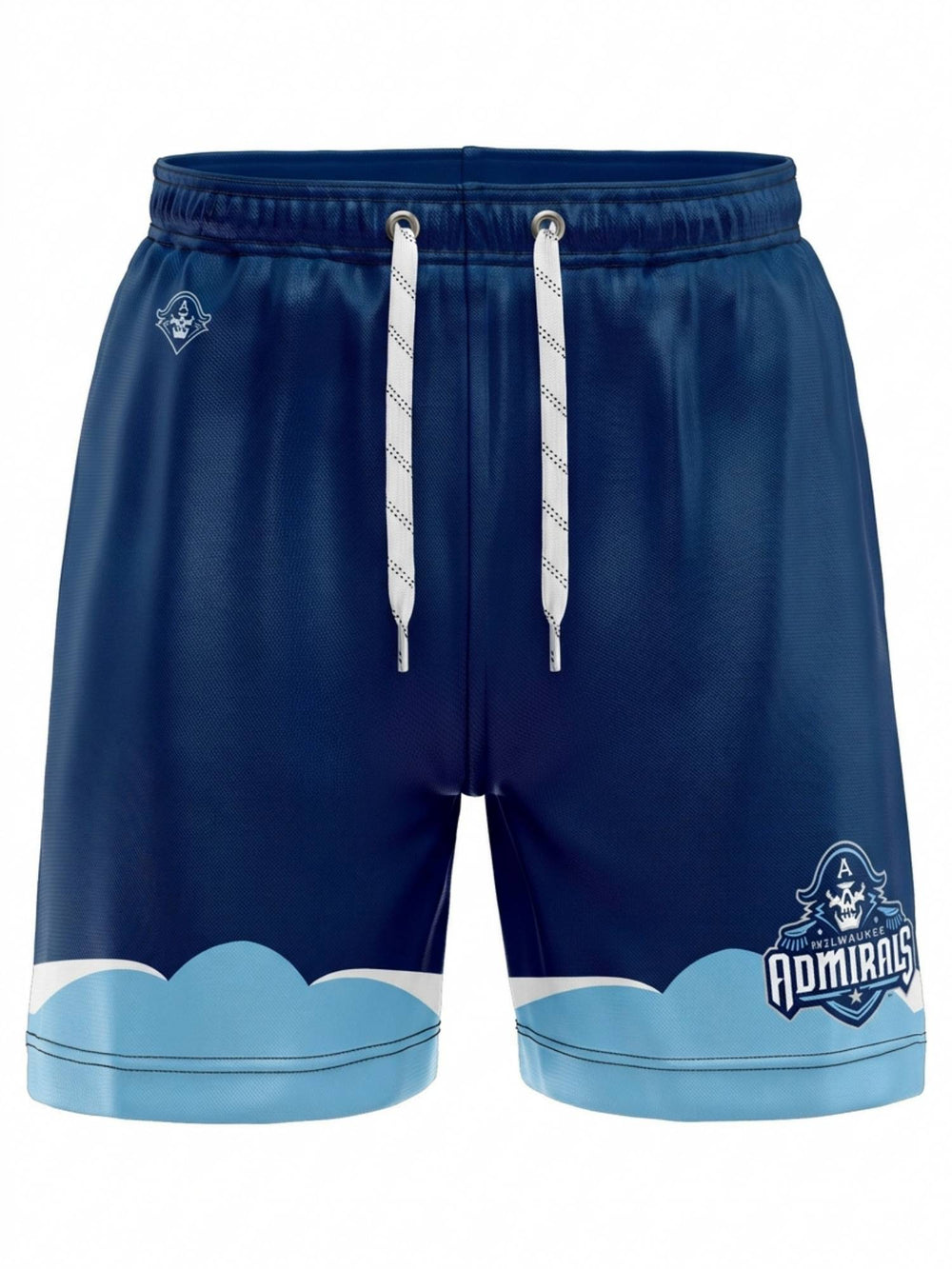  Bench Clearers Milwaukee Admirals Hockey Shorts - 3D FRONT