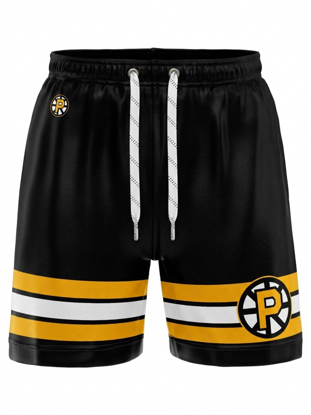  Bench Clearers Providence Bruins Hockey Shorts - 3D FRONT