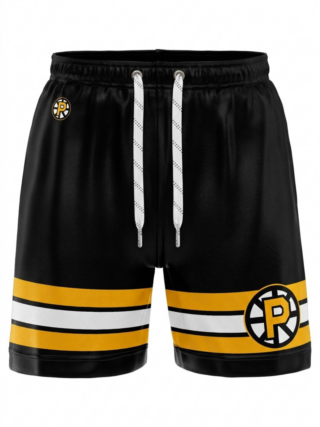  Bench Clearers Providence Bruins Hockey Shorts - 3D FRONT