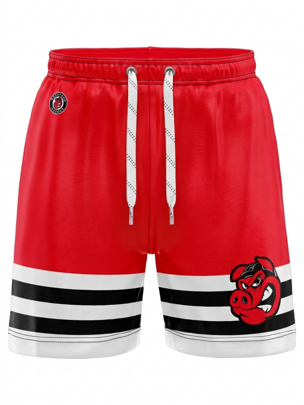  Bench Clearers Rockford IceHogs Hockey Shorts - 3D FRONT