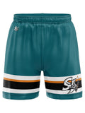 San Jose Barracuda Teal Alternate Hockey Shorts - Front